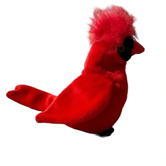 TY Beanie Baby Bean Bag- P.E. Pellets Red Cardinal Bird - Mac 1999 6" - Picture 2 of 5